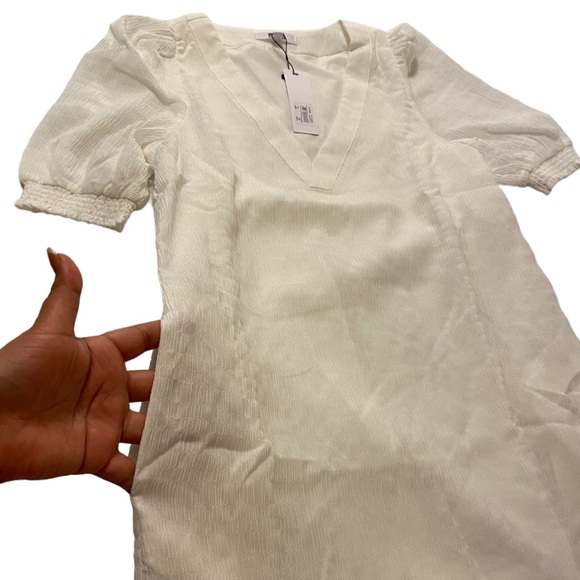 BB DAKOTA by Steve Madden, Fields of Gold Dress, XS, Bright White, NWT, $48 - Picture 2 of 9